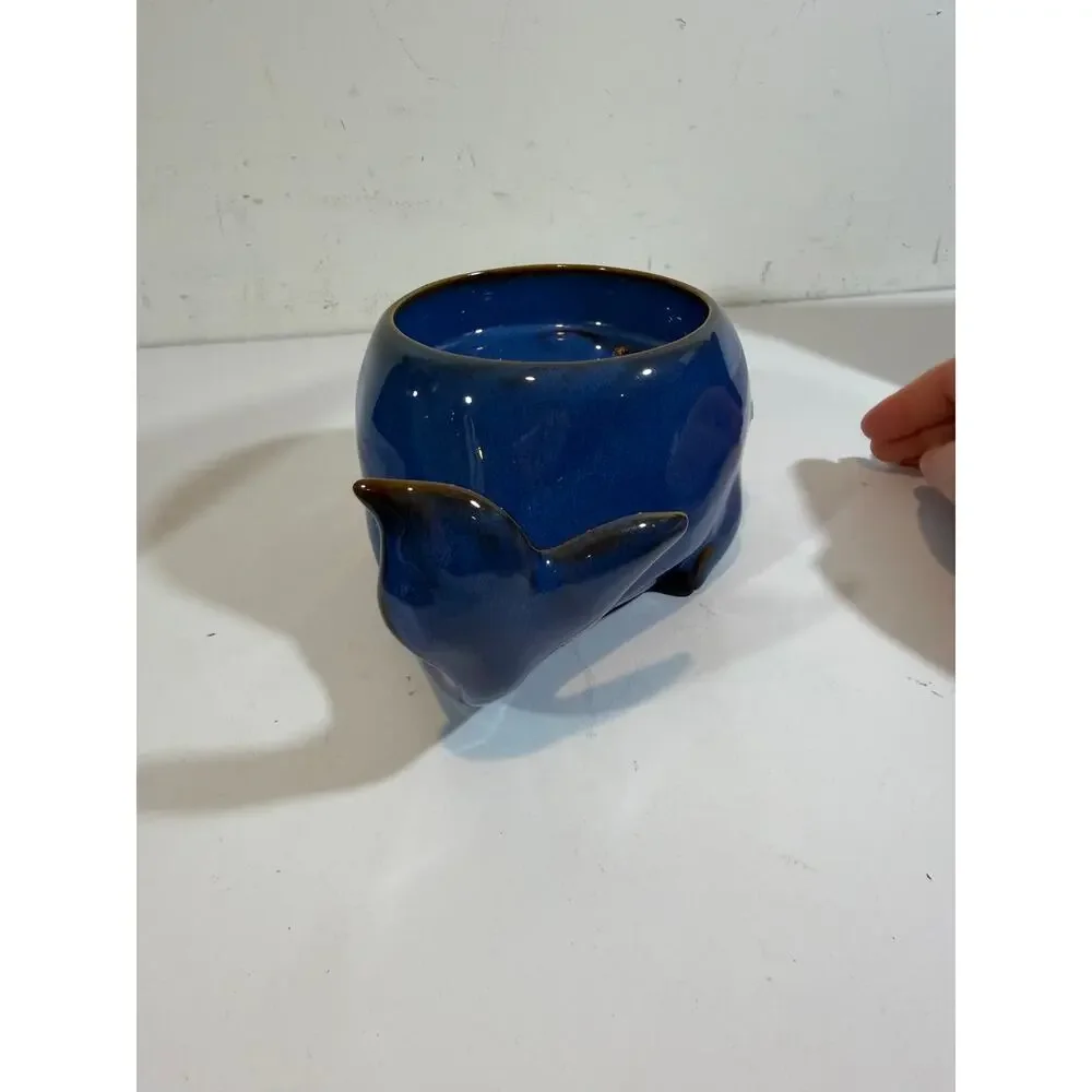 Bath And Body Works Ceramic Blue Whale 3-wick Candle Holder